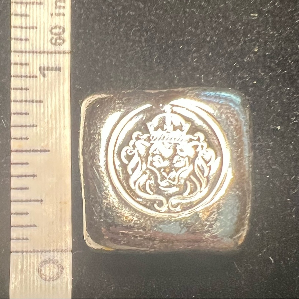 1 oz .999 Silver Bar - Hand Poured Solid Silver Bullion Square #A559 - Picture 3 of 5